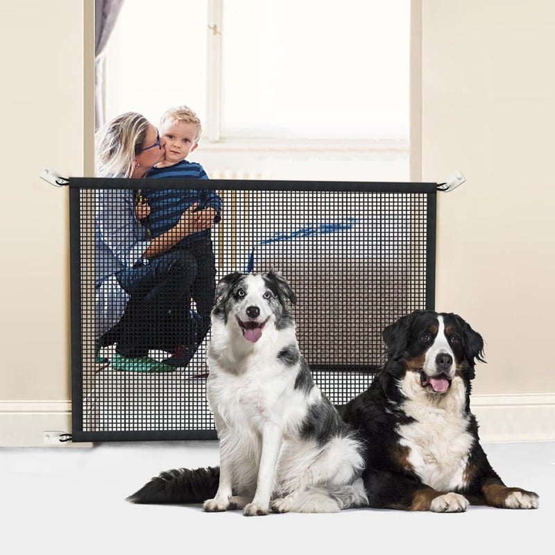 Cupount Dog Gate for Stairs Pet Gates for The House: Dog Gate Indoor Dogs Screen Mesh Gate for Doorways Stairways 29 inches Tall, 30 inch Wide, Fits Openings 24'' to 27'' Wide - Image 2